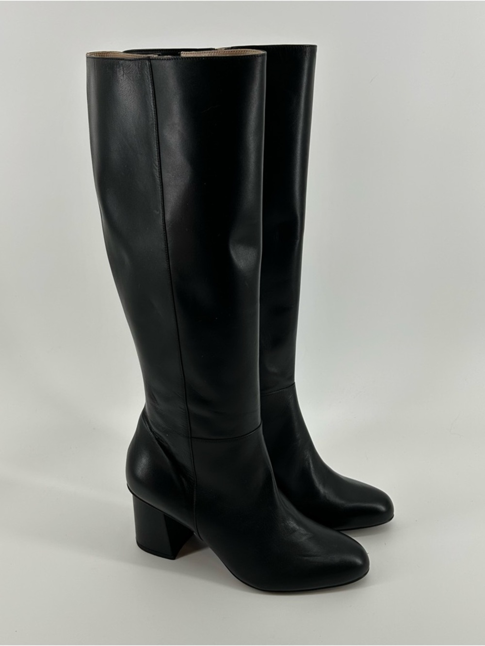 Lafayette 148 New York Black Leather Boots Claremont Nappa